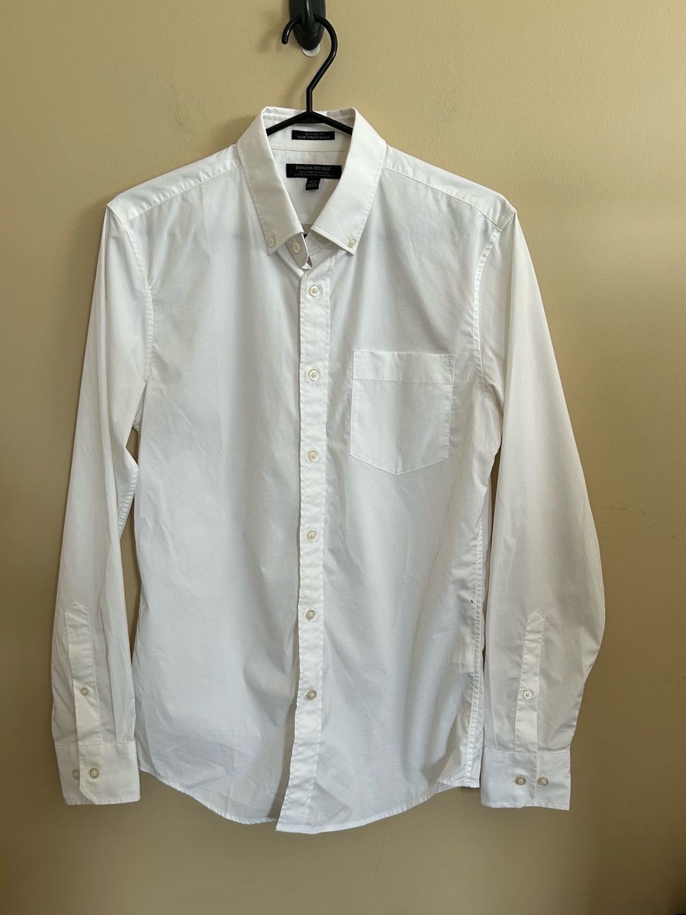 Banana Republic White Button-Down Classic Oxford Shirt - Men's